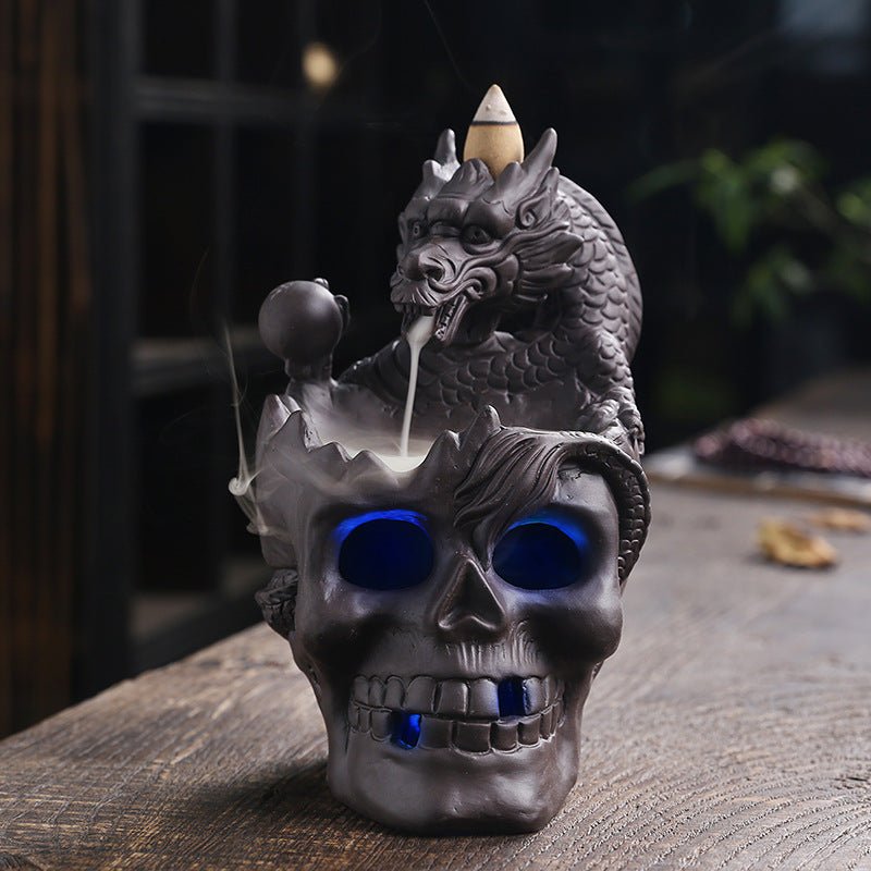 Skull Head Halloween Home Decoration Backflow Incense Burner | Skull Head Halloween Home Decoration |
Product information:
Material: purple sand
Craft: handmade
Specifications: Skull Head D